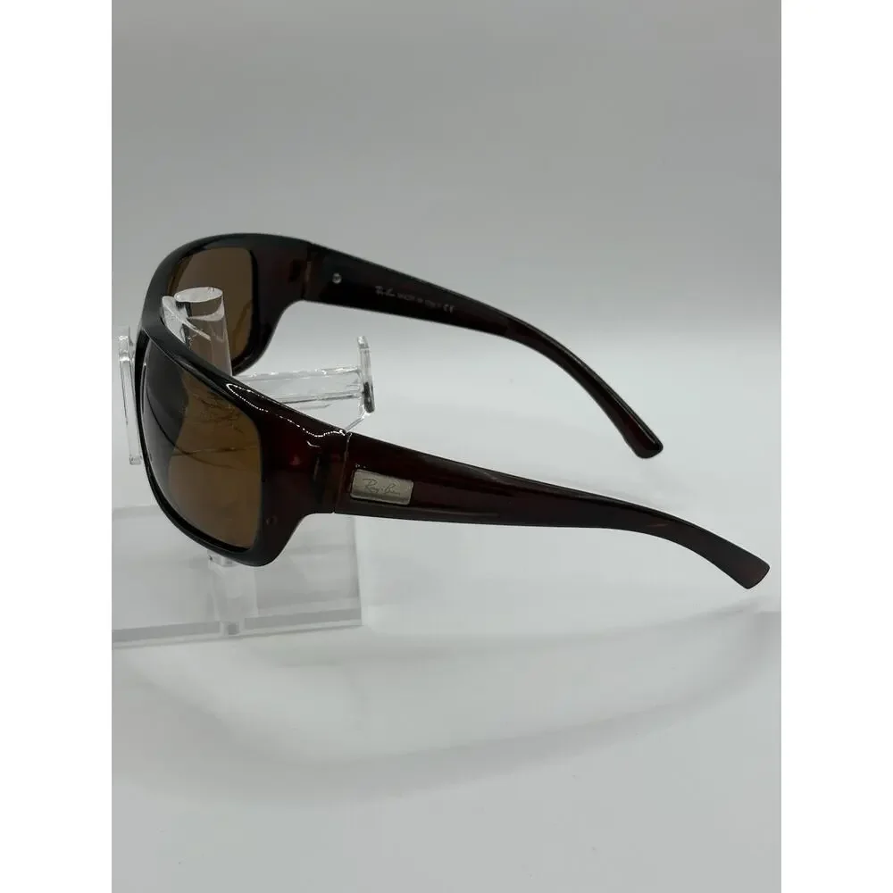 Ray-Ban Wrap Sunglasses Brown Tortoise 66-18-120 Italy